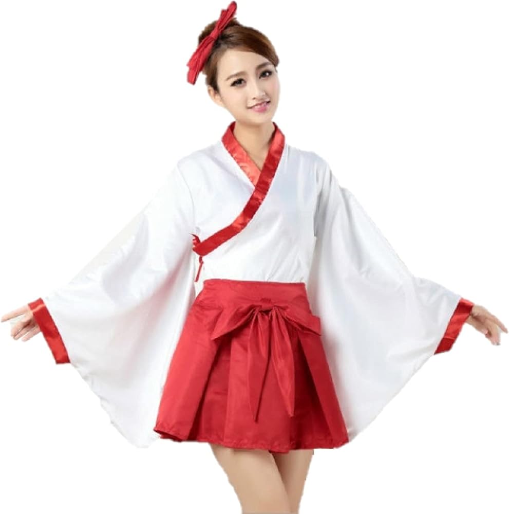 Amazon.co.jp: deaizaka セクシー 巫女 （ みこ ） コスプレ
